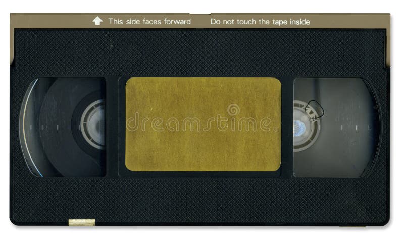 Old video cassette tape front