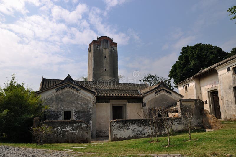 Old village and watchtower in China