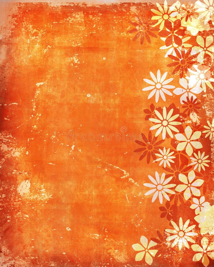 Old, vintage background with flowers