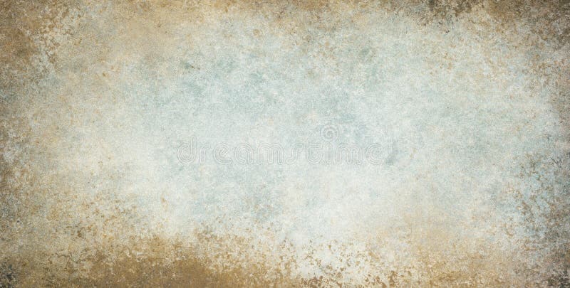 Old vintage background with grunge border texture and brown blue and white colors