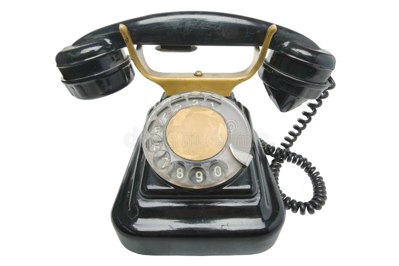 Old Vintage Black Phone With Disc Dials Stock Photo Image of buzzer, call 13862228