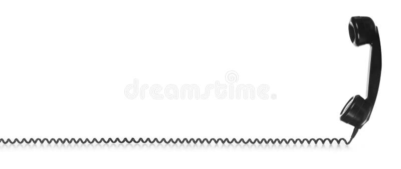 Old Vintage Black Telephone handset stock photo