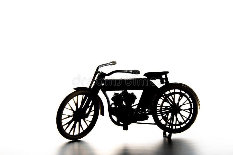 old vintage chopper bike in black and white background