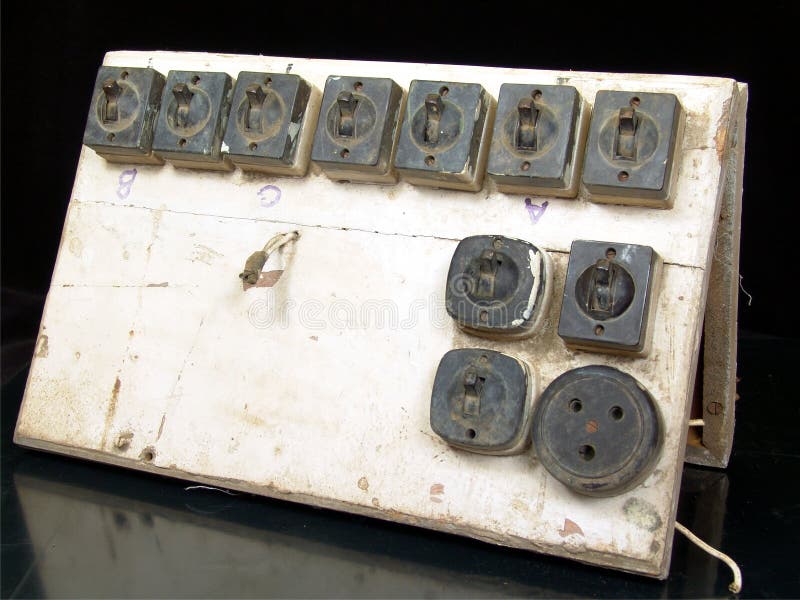 Old Vintage Electric Switch Stock Image Image 7223517
