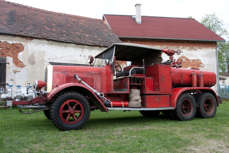 An old vintage fire truck