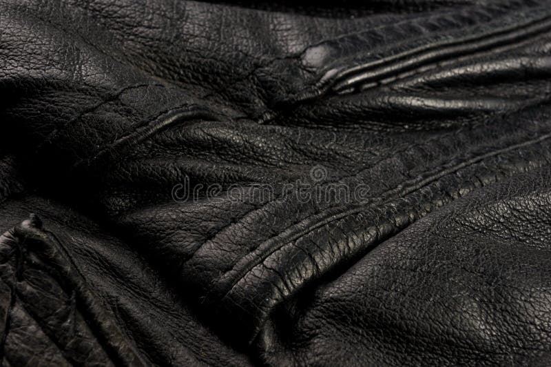 Old Vintage Genuine Soft Black Leather Texture Background, Top Layer ...