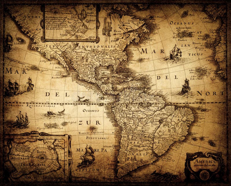 Carte du monde bois, texture vintage Stock Photo