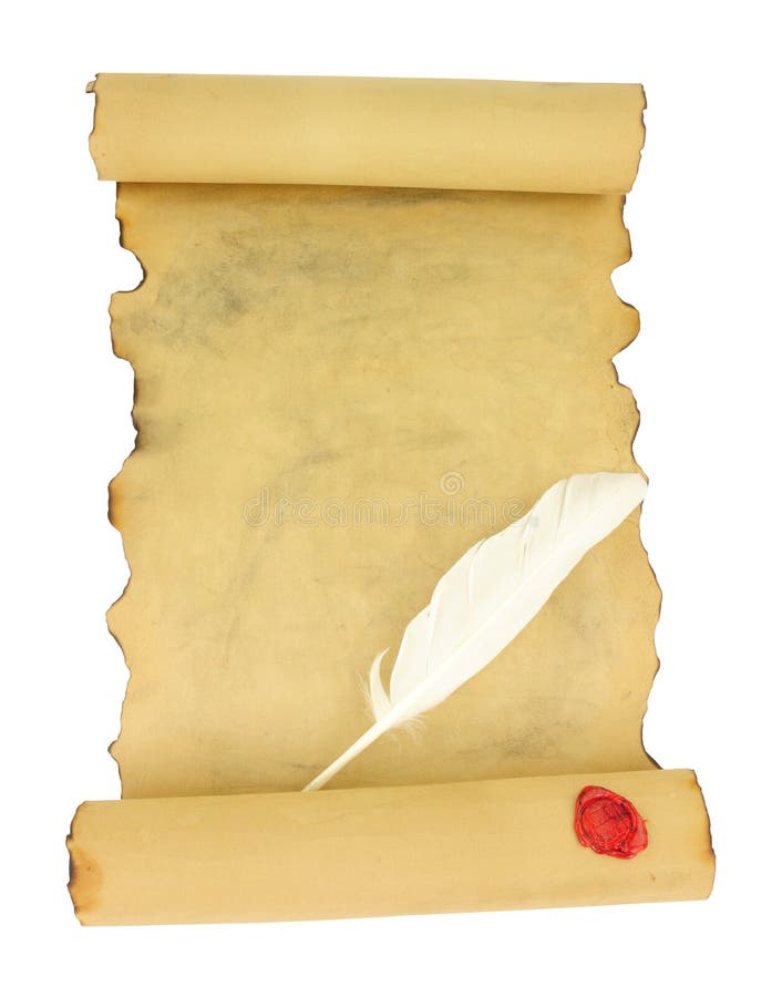 Old Vintage Paper Scroll royalty free stock photo
