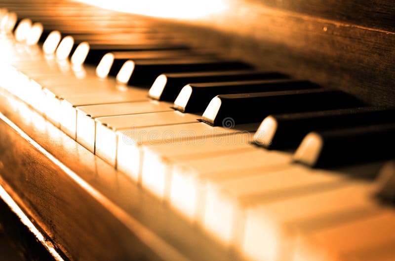 Old Vintage Piano Keys Ebony Ivory Black White Stock Photo Image of