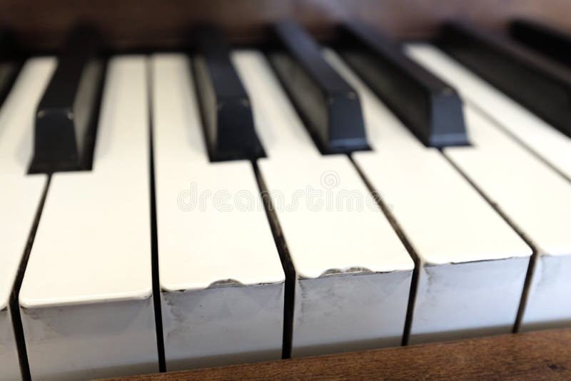 Old Vintage Piano Keys Ebony Ivory Black White Stock Photo Image of
