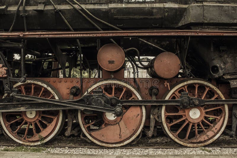 Old vintage train wheels