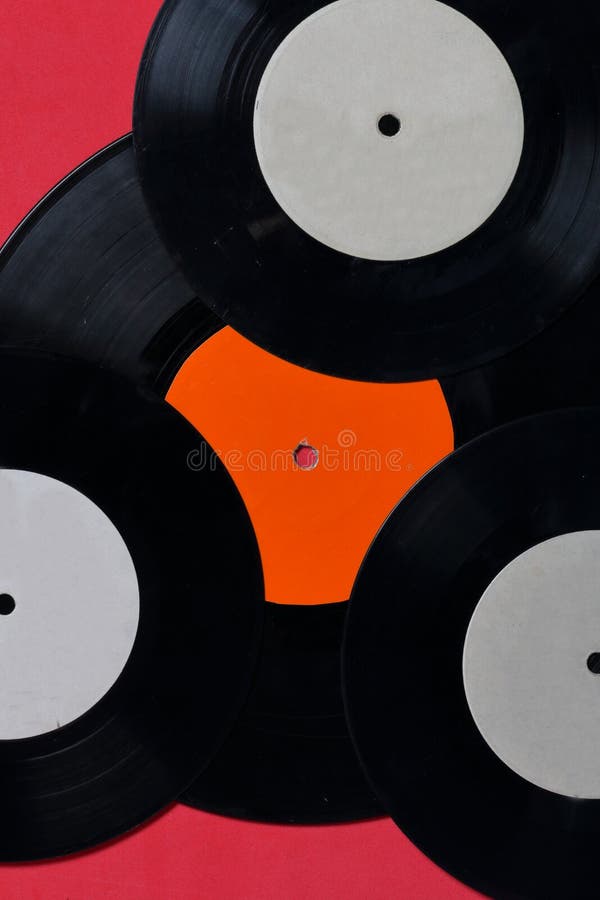 Old vinyl records. Worn and dirty. royalty free stock photos Old vinyl records. Worn and dirty. royalty free stock photos