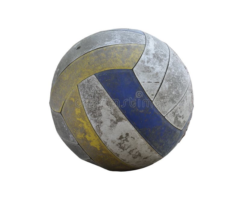 Old Volleyball On White Background Stock Photo Image of circle, ball