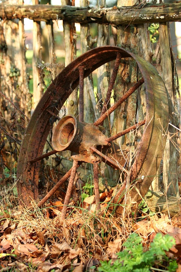 Old wagon wheel