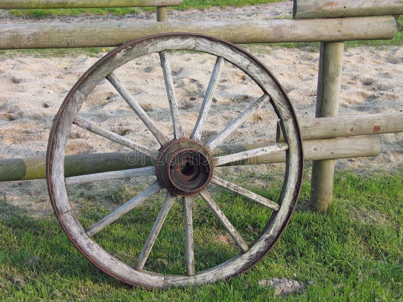 Old wagon wheel stock photo. Image of history, wood, texas 3296062