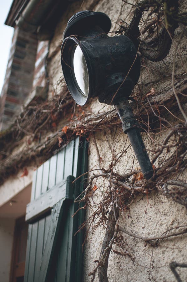 Old wall lantern light stock photo. Image of background 73213550