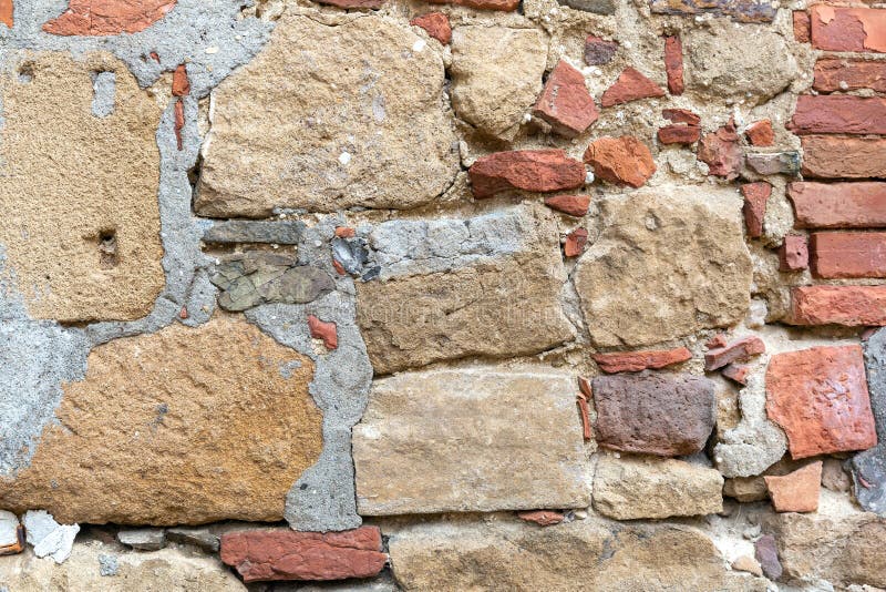 Old Wall Made of Bricks and Stones Stock Photo Image of antique, closeup 123045046