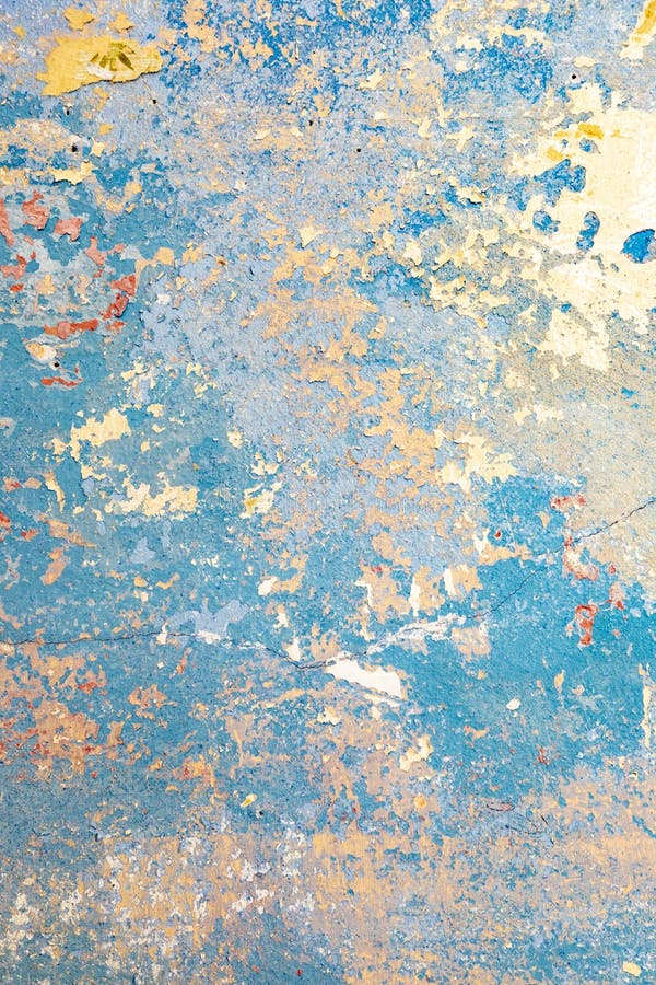 Old Wall with Removed Wallpaper and Rest of Paint Stock Image Image