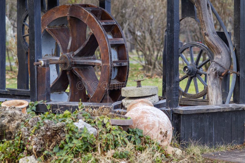 Old water mill stock photo. Image of wooden, antique 90210692