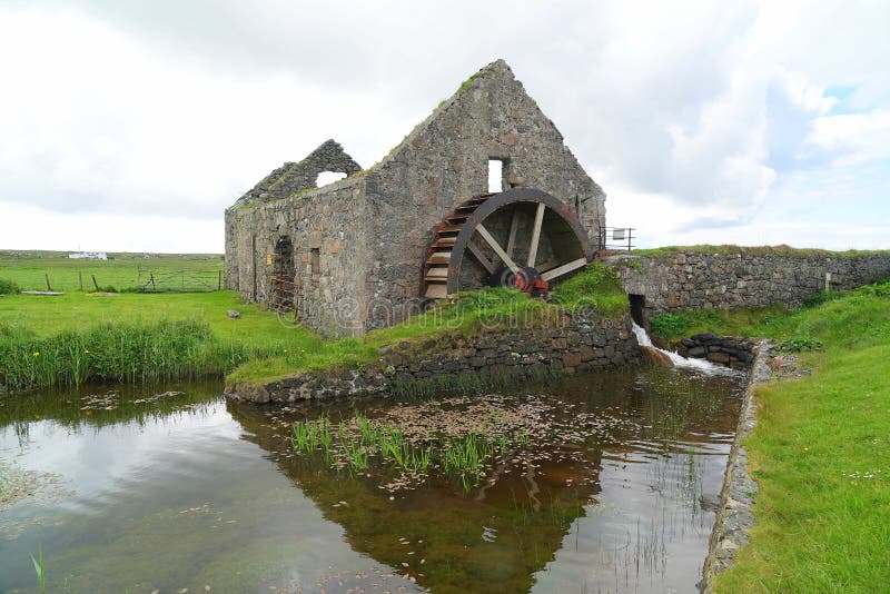 Old water mill and water wheel royalty free stock photo Old water mill and water wheel royalty free stock photo