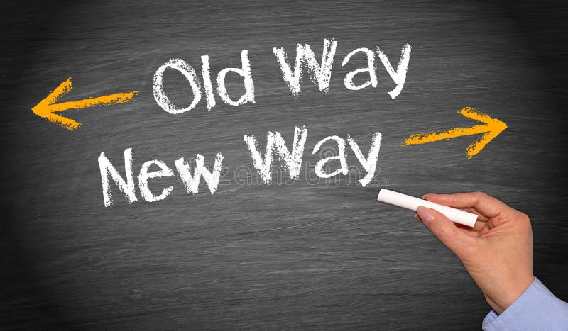 Old way, new way stock image. Image of education, direction - 43846761