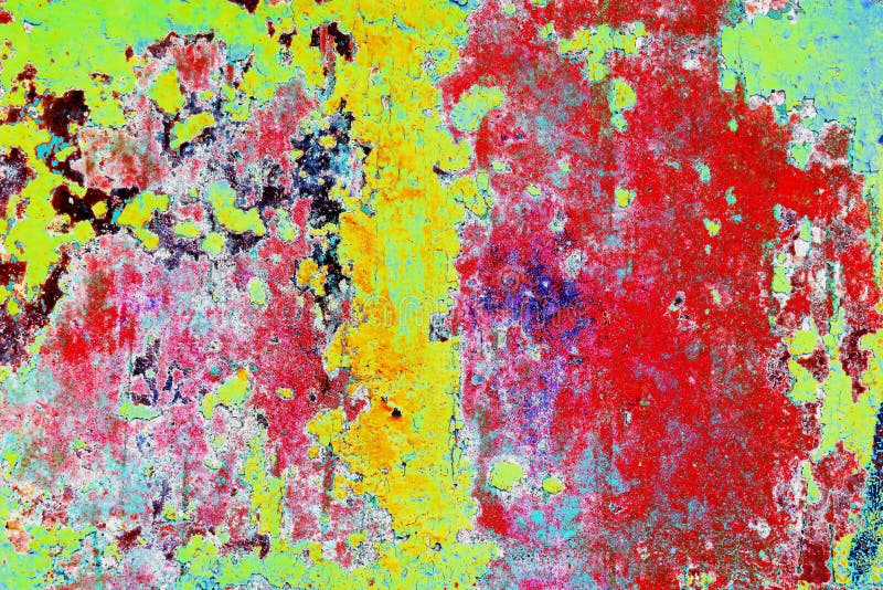 Old Weathered Painted Wall Background Texture. Peeling Plaster Wall