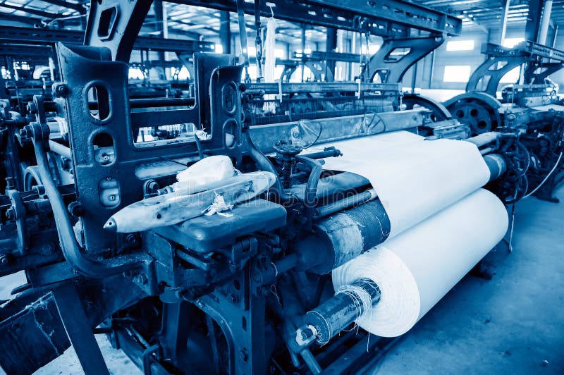 Old weaving machine royalty free stock photography