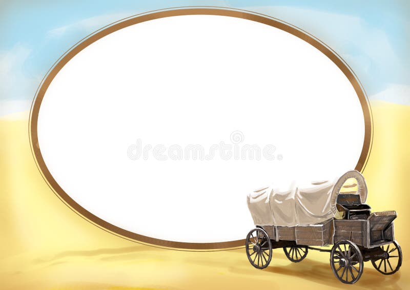 Old West card 03 vector illustration