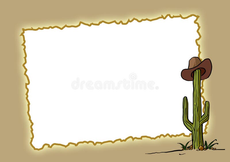 Old West card 07 vector illustration