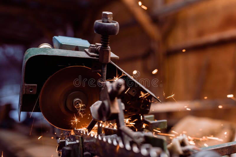 Old wheeting machine in the shed royalty free stock photo