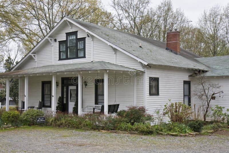 Old White Clapboard Farmhouse