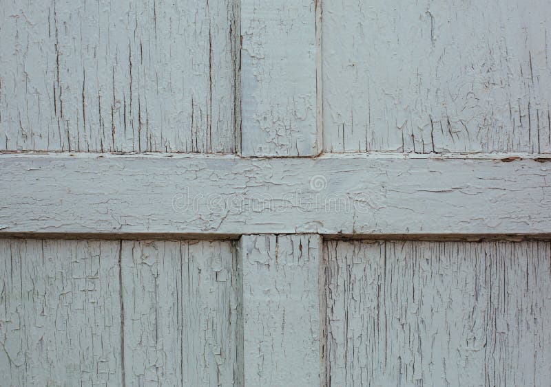 Old white painted wooden door fragment