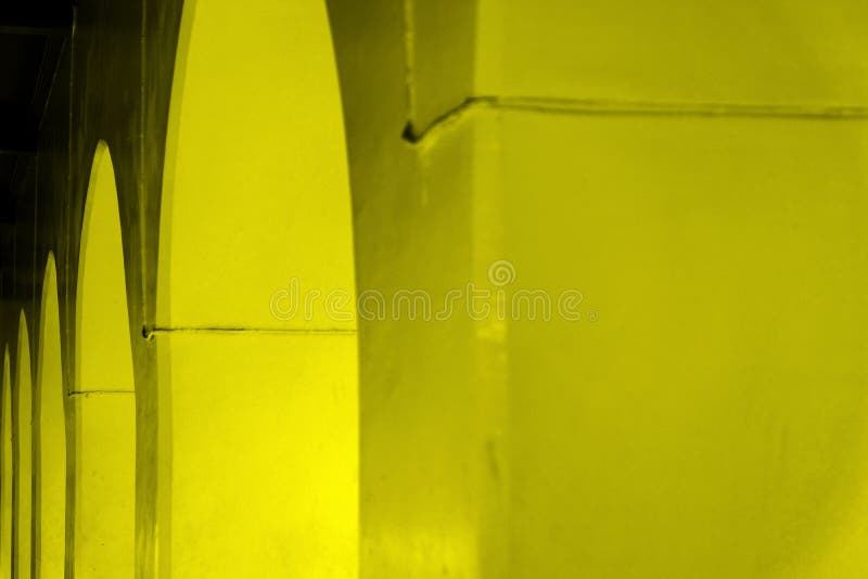 Old yellow pillars stock image. Image of solid, architecture 193681621