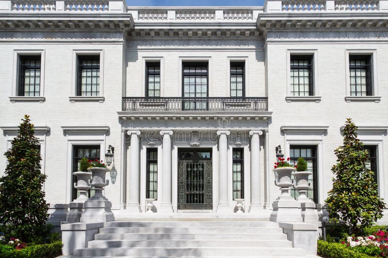 Columned Front of Mansion