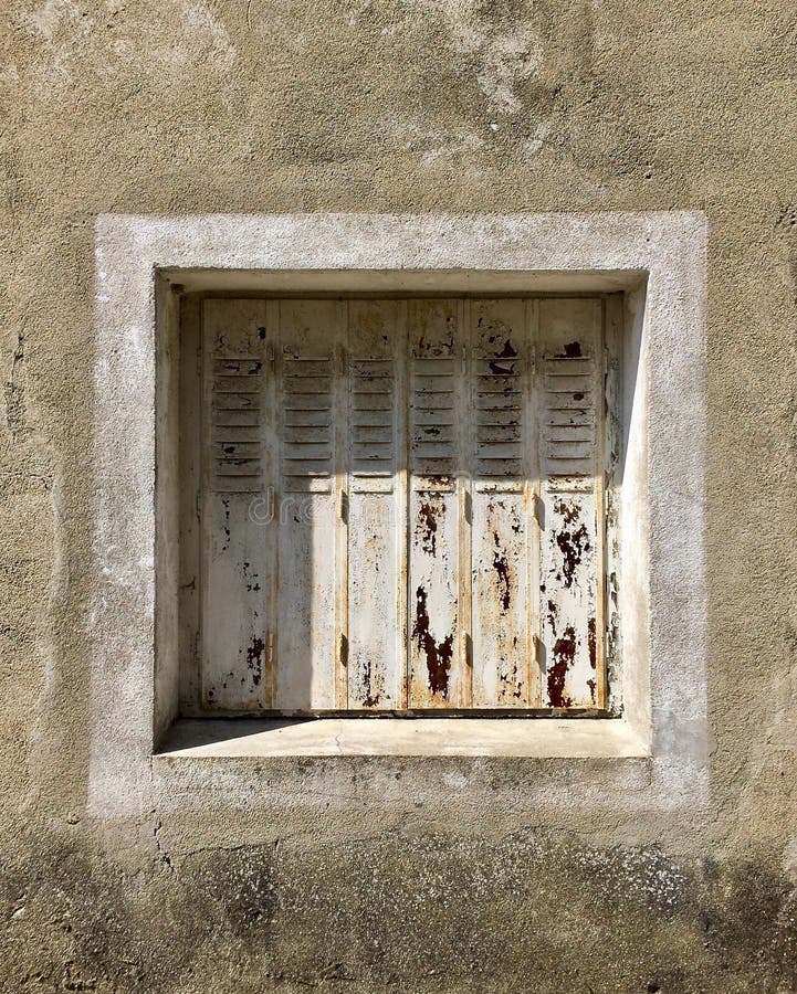 Old white window ruined by time royalty free stock photos Old white window ruined by time royalty free stock photos