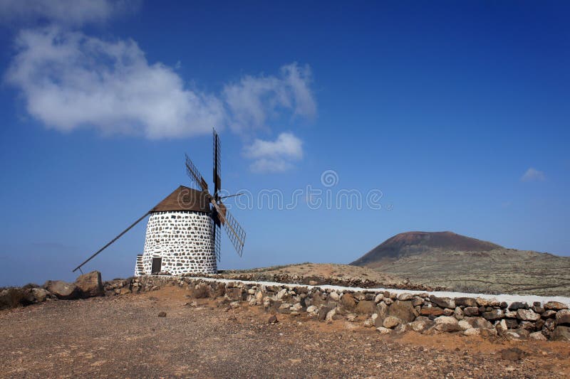 Old windmill in Villaverde, Fuerteventura