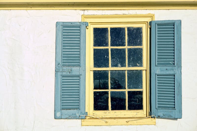 Old Window with Vintage Shutters on Historic Home Stock Image Image of antique, architecture