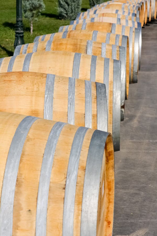 Old wine barrels stock image. Image of large, ferment 28606909