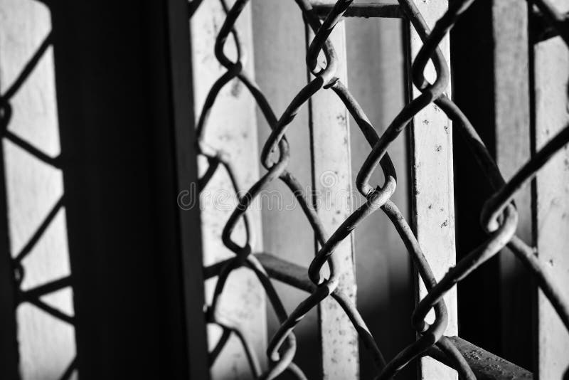 Old Wire Mesh of Cage with Light and Shadows Stock Photo Image of