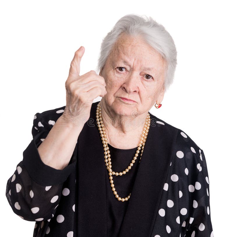 Old Woman In Angry Gesture Stock Photo Image Of Caucasian 40615952
