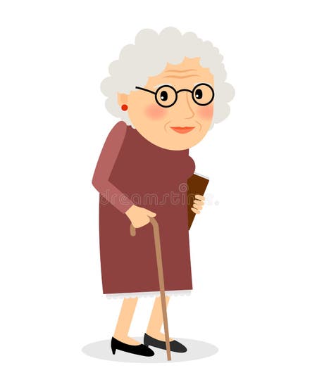 Elderly Woman Cane Stock Illustrations – 2,859 Elderly Woman Cane Stock ...