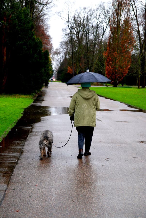 Old woman with dog