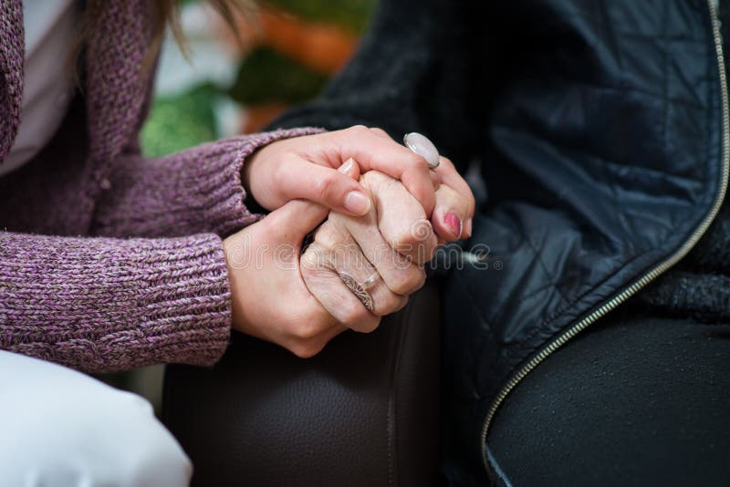 Old woman hands