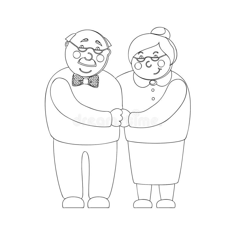 Primary Visual Aids: Cutout 2-4, An Elderly Grandmother and Grandfather