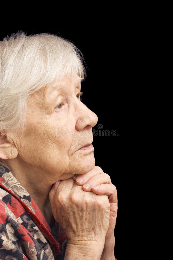 Old woman prays