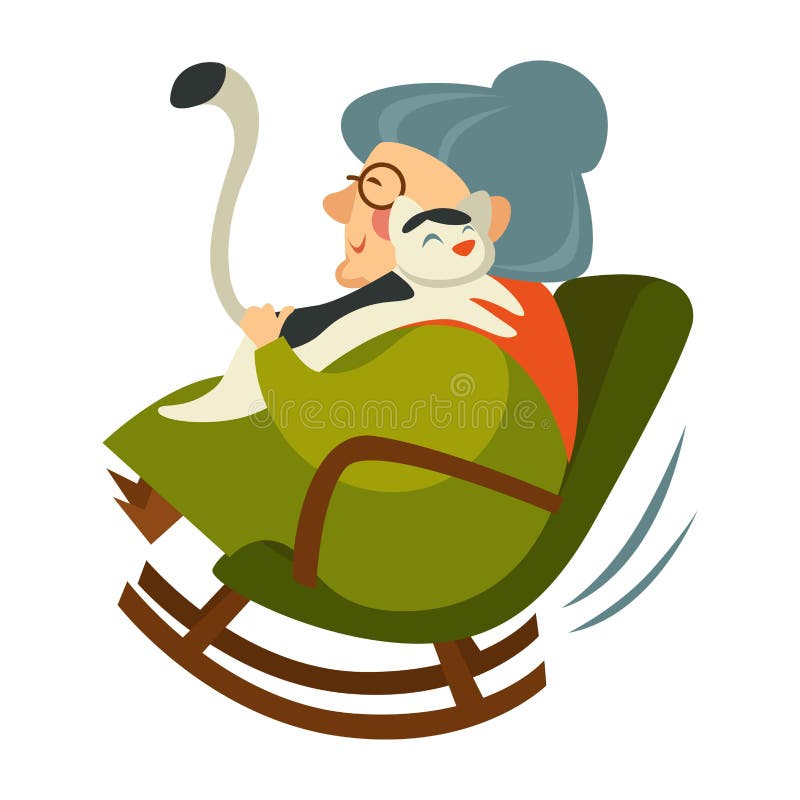 Old Lady Rocking Chair Stock Illustrations 52 Old Lady Rocking