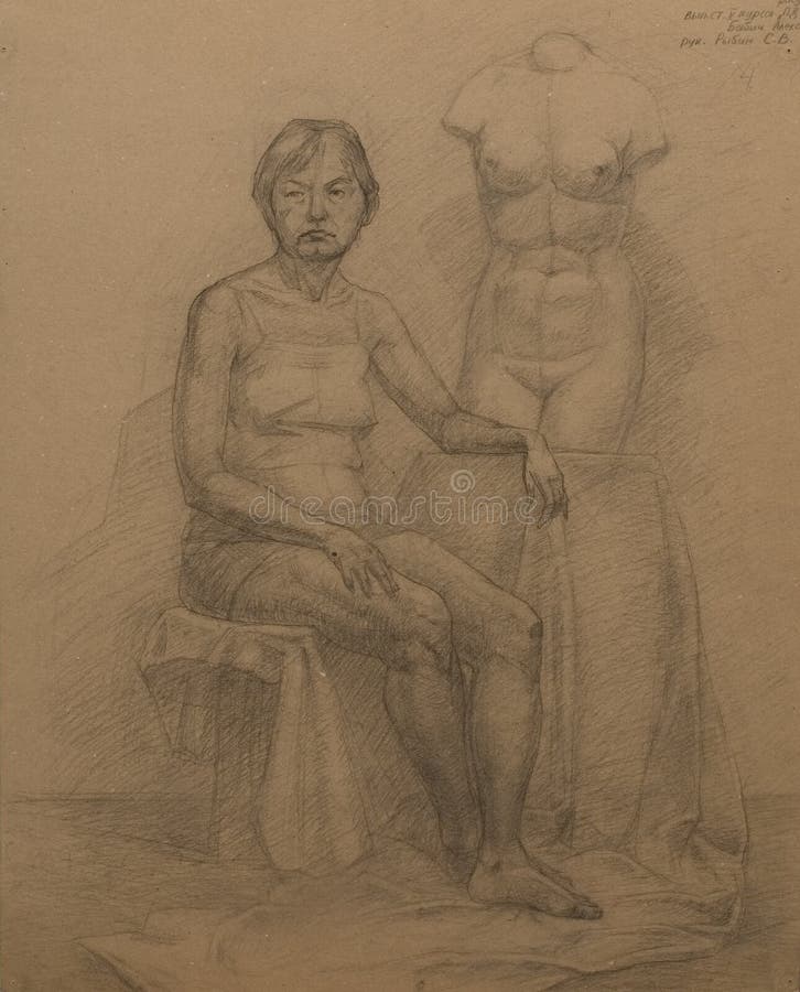 Old woman and torso Venus