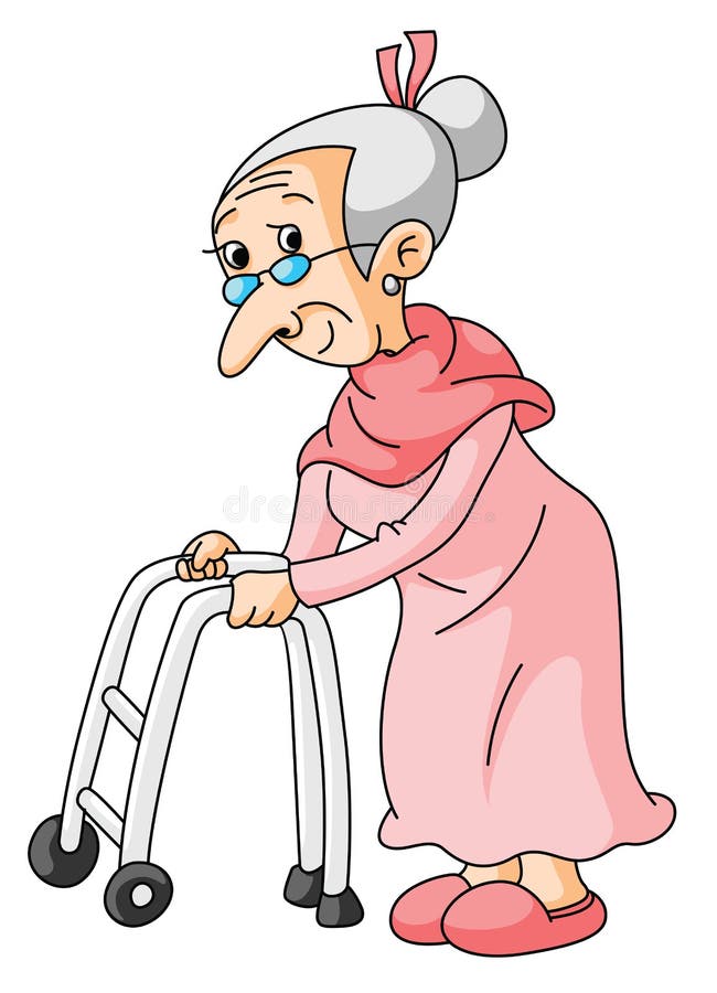 Cartoon Old Woman Walker Stock Illustrations 215 Cartoon.