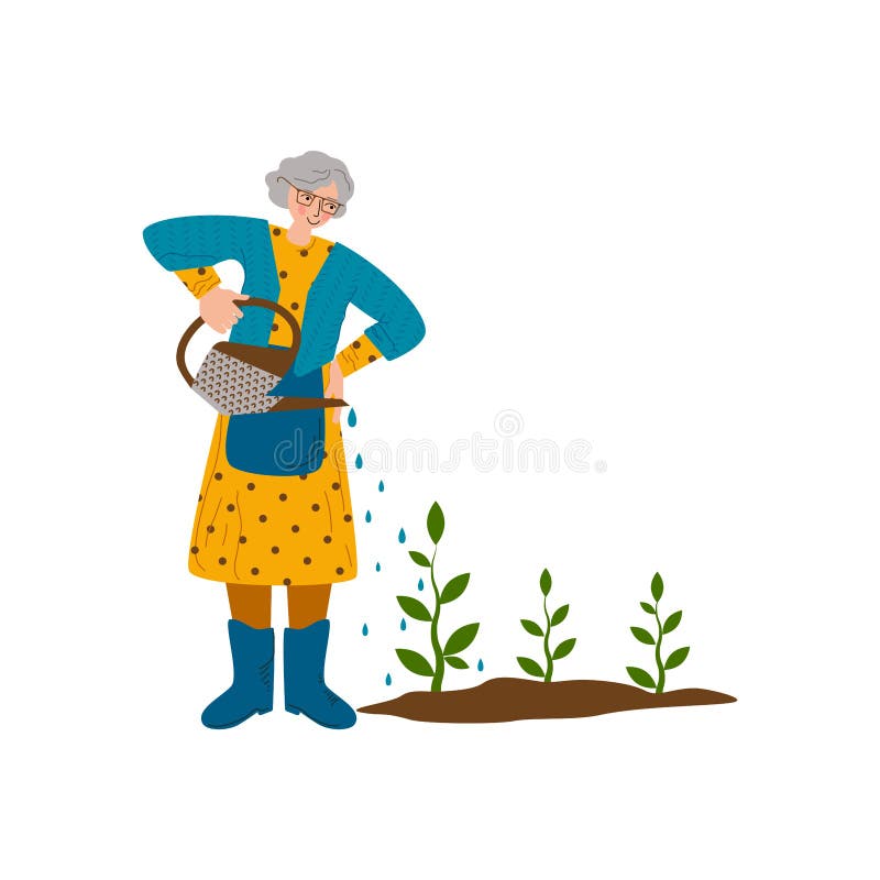 Old Woman Gardening Stock Illustrations – 764 Old Woman Gardening Stock ...