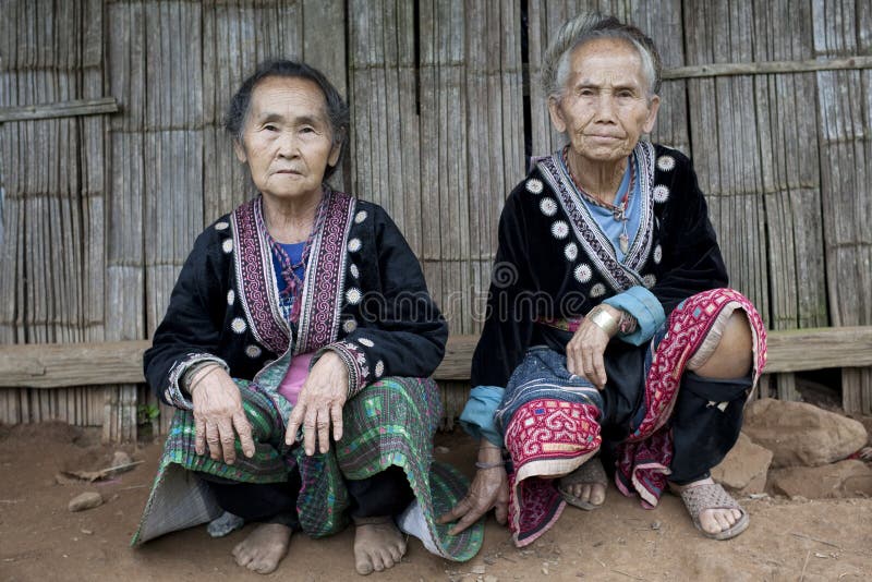 Old women in Asia, ethnic group Meo